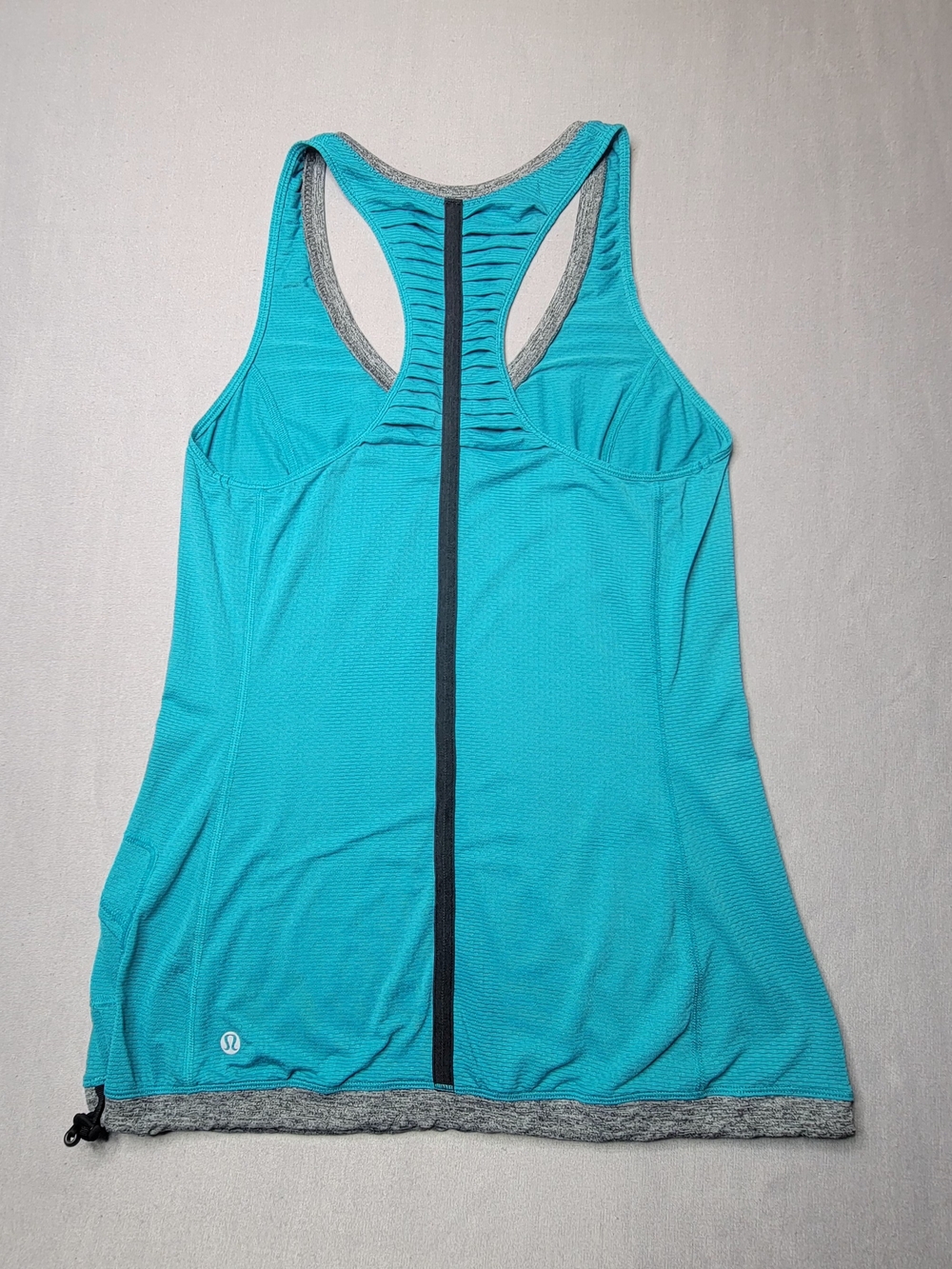 lululemon athletica Women’s Teal Racerback Tank Top Race Back Ruffled Size 6